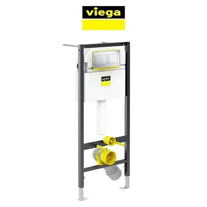 Инсталляция для унитаза Viega Prevista Dry с кнопкой Style 21 хром (771973 + 773236) фото 1 Aquada.com.ua