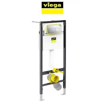 Инсталляция для унитаза Viega Prevista Dry с кнопкой Life 5 хром (771973 + 773717) фото 1 Aquada.com.ua