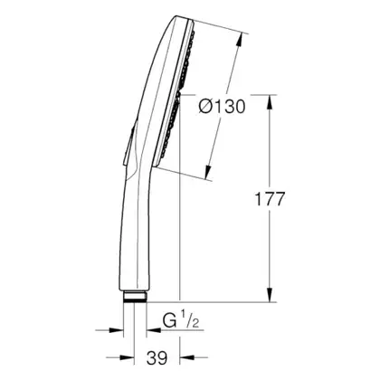 Лейка для ручного душа Grohe Rainshower Smartactive 130 26574000 фото 2 Aquada.com.ua