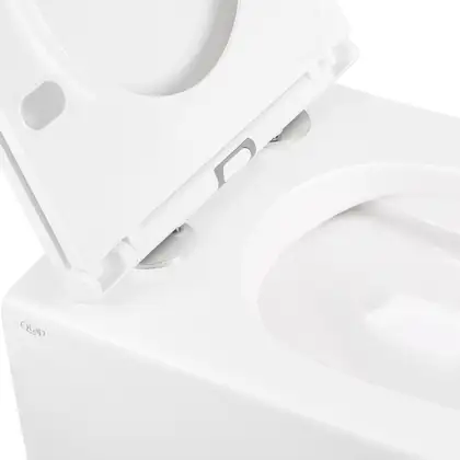 Унітаз підвісний Qtap Robin безобідковий з сідінням Slim Soft-close QT1333046ENRW (QT1333046ENRW) фото 4 Aquada.com.ua