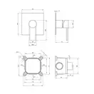 Змішувач прихованого монтажу для біде Qtap Form CRM 001AB SQ (QTFORM001ABSQ) фото 2 Aquada.com.ua