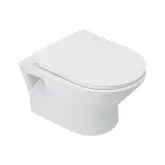 Унітаз підвісний Qtap Lark безобідковий з сідінням Slim Soft-close QT0331159W