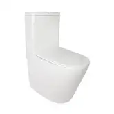 Унітаз-компакт Qtap Stork безобідковий з сідінням Soft-close QT15222179W