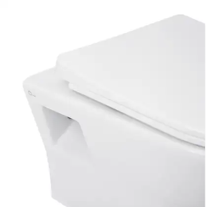 Унітаз підвісний Qtap Lark безобідковий з сідінням Slim Soft-close QT0331159W (QT0331159W) фото 4 Aquada.com.ua