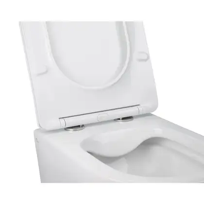 Унітаз підвісний Qtap Jay безобідковий з сідінням Slim Soft-close QT07335176W (QT07335176W) фото 4 Aquada.com.ua