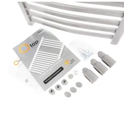 Сушарка рушників водяна Qtap Dias (SIL) P18 1000x600 HY (QTDIASSILP181000600HY) фото 6 Aquada.com.ua