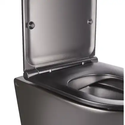 Унітаз підвісний Qtap Robin безобідковий з сідінням Slim Soft-close QT1333046ENRMB (QT1333046ENR
MB) фото 12 Aquada.com.ua