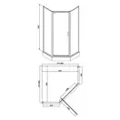 Душова кабіна Qtap Leo CRM10995-AC6 Clear (LEOCRM10995AC6) фото 2 Aquada.com.ua