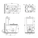 Унітаз-компакт Qtap Scorpio безобідковий з сидінням Soft-close QT14222125ARMB (QT14222125ARMB) фото 2 Aquada.com.ua
