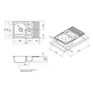 Кухонна мийка Qtap 7850-B Satin 0,8 мм (QT7850BSAT08) (QT7850BSAT08) фото 2 Aquada.com.ua