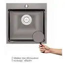 Кухонна мийка Qtap D5050BL Black 2.7/1.0 мм (QTD5050BLPVD10) (QTD5050BLPVD10) фото 3 Aquada.com.ua