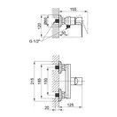 Змішувач для душу Qtap Planice 4015107C (QTPL4015107C) фото 2 Aquada.com.ua