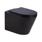 Унітаз підвісний  Qtap Scorpio безобідковий з сидінням Slim Soft-close QT1433053ERMB