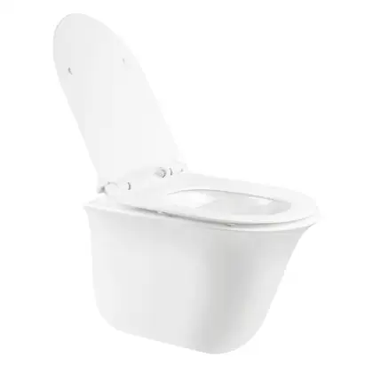 Унітаз підвісний Qtap Virgo безобідковий з сидінням Slim Soft-close QT1833051ERW (QT1833051ERW) фото 11 Aquada.com.ua