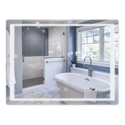 Дзеркало Qtap Mideya з антизапотіванням (DC-B902-1) 800х600 QT2078B9021W (QT2078B9021W) фото 1 Aquada.com.ua