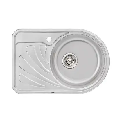 Кухонна мийка Qtap 6744R Micro Decor 0,8 мм (QT6744RMICDEC08) (QT6744RMICDEC08) фото 1 Aquada.com.ua