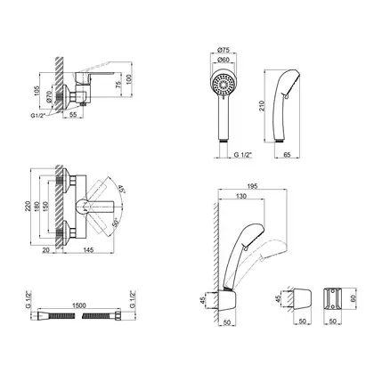 Змішувач для душу Qtap Alza 4051104C (QTALZ4050104C) фото 2 Aquada.com.ua