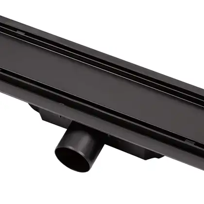 Трап лінійний Qtap Dry Tile304-900MBLA з нержавіючою решіткою 900х70 (QTDRY304900MBLA) фото 4 Aquada.com.ua