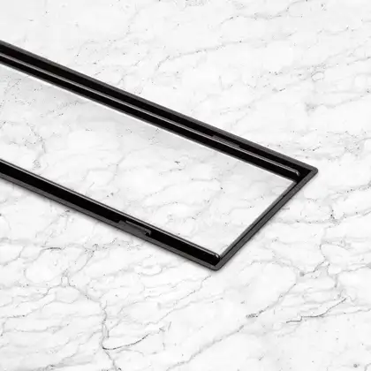 Трап лінійний Qtap Dry Tile304-900MBLA з нержавіючою решіткою 900х70 (QTDRY304900MBLA) фото 9 Aquada.com.ua