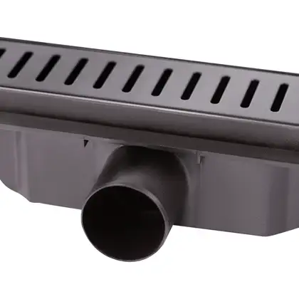 Трап лінійний Qtap Dry FF304-800MBLA з нержавіючою решіткою 800х73 (QTDRYFF304800MBLA) фото 4 Aquada.com.ua