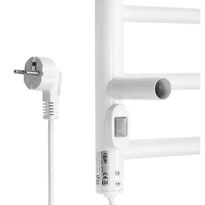 Сушарка рушників електрична Qtap Evia 11112R WHI (QTEVIWHI11112R) фото 4 Aquada.com.ua