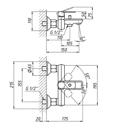 Змішувач для ванни Qtap Pivonka 3013102DC (QTPIV3013102DC) фото 2 Aquada.com.ua