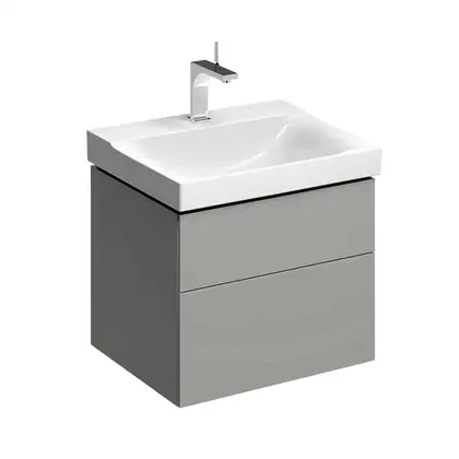 Тумба под раковину с двумя выдвижными ящиками Geberit Xeno² 580 х 462 мм, серый глянцевый (500.506.00.1) фото 1 Aquada.com.ua Тумба под раковину с двумя выдвижными ящиками Geberit Xeno² 580 х 462 мм, серый глянцевый (500.506.00.1) фото 1 Aquada.com.ua