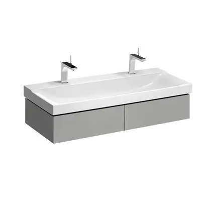 Тумба под раковину с двумя выдвижными ящиками Geberit Xeno² 1174 х 462 мм, серый матовый (500.517.00.1) фото 1 Aquada.com.ua