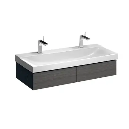 Тумба под раковину с двумя выдвижными ящиками Geberit Xeno² 1174 х 462 мм, серый шпон (500.517.43.1) фото 1 Aquada.com.ua