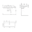 Раковина подвесная Geberit Smyle Square 120 х 48 х h16,5 см, с 1 отверстием под смеситель (500.226.01.1) фото 3 Aquada.com.ua