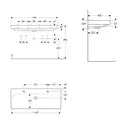 Раковина подвесная Geberit Smyle Square 120 х 48 х h16,5 см, с 2 отверстиями под смеситель (500.253.01.1) фото 3 Aquada.com.ua