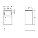 Шкафчик без дверей 36 х 29,9 х h60 см Geberit Smyle Square (500.358.JR.1) фото 3 Aquada.com.ua
