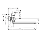 Набор смесителей для ванны 2-в-1 Hansgrohe Logis (цвет - хром) (1282019) фото 4 Aquada.com.ua