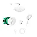 Душевая система скрытого монтажа с термостатом Hansgrohe (цвет - белый матовый) (15758700+01800180+26220700+27413700+26530700+28331700+27454700+28276700) фото 1 Aquada.com.ua