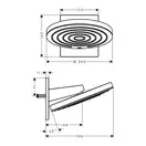 Верхний душ Ø 260 мм Hansgrohe Pulsify EcoSmart, 2 вида струи (цвет - белый матовый) (24151700) фото 2 Aquada.com.ua