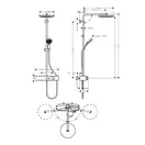 Душевая система с термостатом Hansgrohe Pulsify Showerpipe 260 1jet EcoSmart с ShowerTablet Select 400 (цвет - хром) (24221000) фото 3 Aquada.com.ua