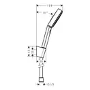 Душевой гарнитур Hansgrohe Pulsify Select (цвет - чёрный матовый), 3 вида струи Relaxation и шланг 160 см (24303670) фото 6 Aquada.com.ua
