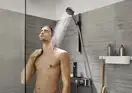 Настенная штанга 50 см Hansgrohe WallStoris, чёрный матовый (27902670) фото 2 Aquada.com.ua