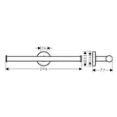 Бумагодержатель двойной, без крышки Hansgrohe Logis Universal (цвет - хром) (41717000) фото 2 Aquada.com.ua