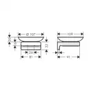 Мыльница подвесная Hansgrohe AddStoris, хром/стекло матовое (41746000) фото 9 Aquada.com.ua