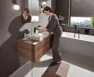 Мыльница подвесная Hansgrohe AddStoris, чёрный матовый/стекло матовое (41746670) фото 8 Aquada.com.ua