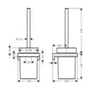 Ёршик подвесной Hansgrohe AddStoris, белый матовый/стекло матовое (41752700) фото 2 Aquada.com.ua