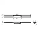 Трап для душа 80 см Hansgrohe RainDrain Flex, чёрный матовый (56044670) фото 4 Aquada.com.ua