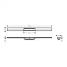 Трап для душа 90 см Hansgrohe RainDrain Flex, чёрный матовый хром (56045340) фото 2 Aquada.com.ua
