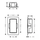 Ниша в стене с открытой рамой Hansgrohe XtraStoris Minimalistic 30 х 15 х 10 см, матовая нержавеющая сталь (56070800) фото 2 Aquada.com.ua