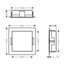 Ниша в стене с открытой рамой Hansgrohe XtraStoris Minimalistic 30 х 30 х 10 см, чёрный матовый (56073670) фото 10 Aquada.com.ua