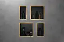Настенная ниша с дизайнерской рамкой Hansgrohe XtraStoris Individual 30 х 15 х 10 см, полированное золото (56095990) фото 2 Aquada.com.ua