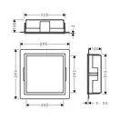 Настенная ниша с дизайнерской рамкой Hansgrohe XtraStoris Individual 30 х 30 х 10 см, белый матовый (56098700) фото 2 Aquada.com.ua