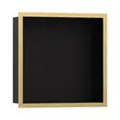 Настенная ниша с дизайнерской рамкой Hansgrohe XtraStoris Individual 30 х 30 х 10 см, полированное золото (56098990) фото 1 Aquada.com.ua