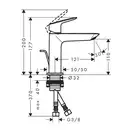 Смеситель для раковины 100 Hansgrohe Logis Fine (цвет - хром), с донным клапаном (71251000) фото 4 Aquada.com.ua